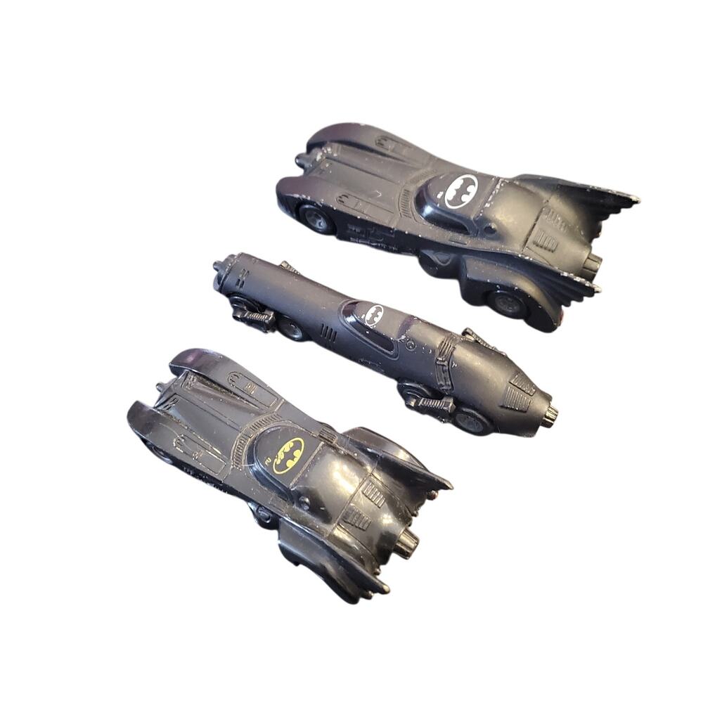 3 Vintage Batmobile Hotwheels Cars 1989 Batmobile Batmissle